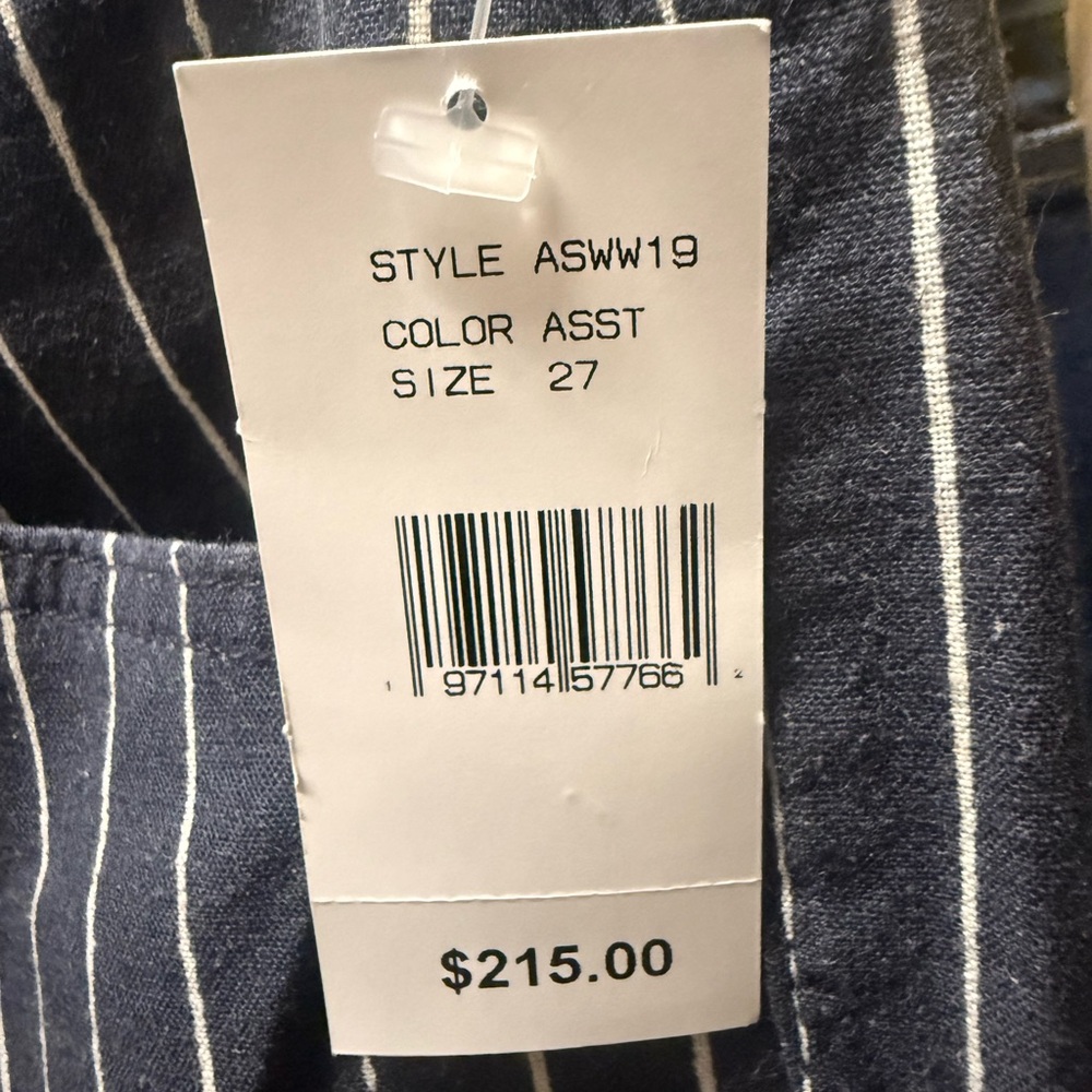 Ag Adriano Goldschmied Striped Ankle Jeans